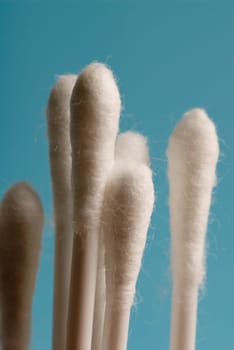 vertical shot onblue background