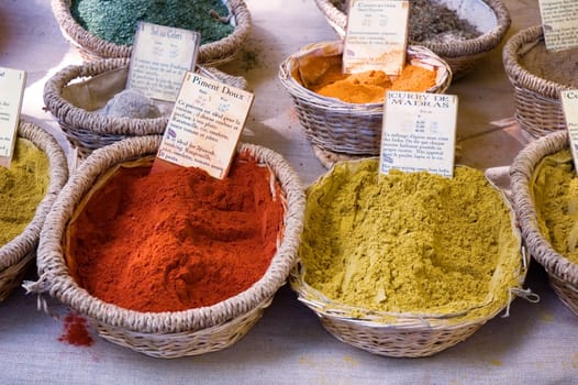 variety of spices from France