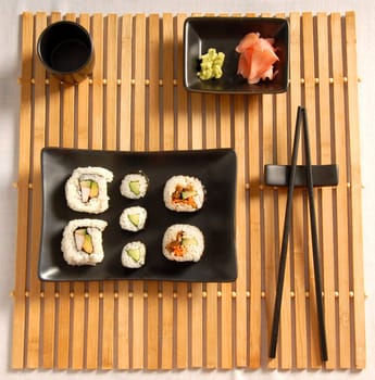 sushi layout for dinner