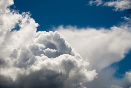 white fluffy clouds taken from a plane