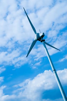 clean energy white wind turbine in europe