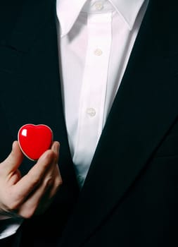 businessman with heart