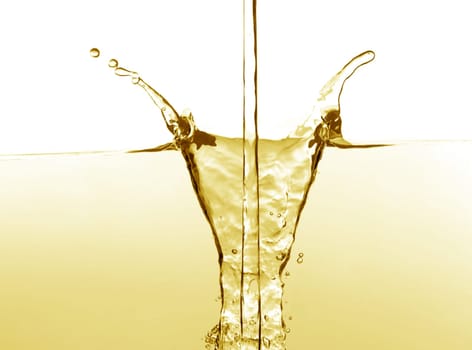 wave of pure golden beer in yellow tones