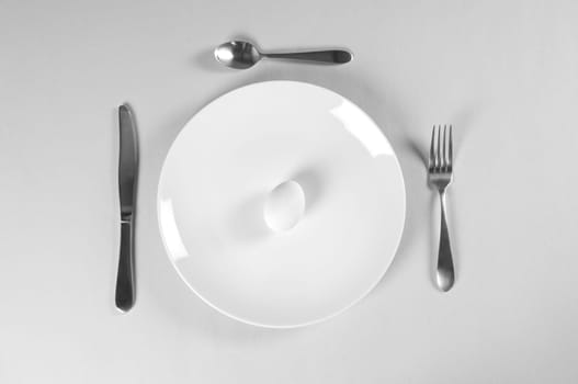 White Plate and Diet with nutrition and hunger