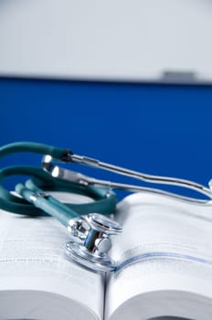 health care concept with a medical book