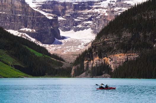 blue lake and some mountain in canada