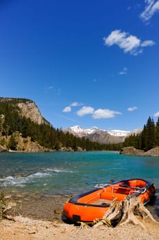 blue lake and some mountain in canada