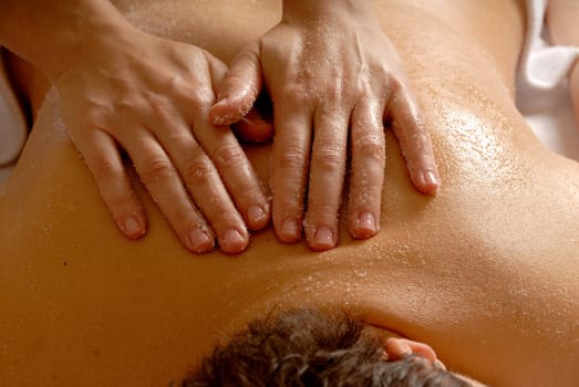 closeup of a salt treatment at a spa