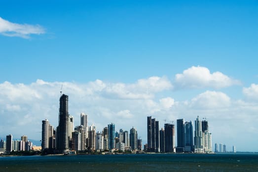 panama city with buildings by the water