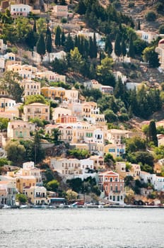 Symi Island in greece architecture harbor village