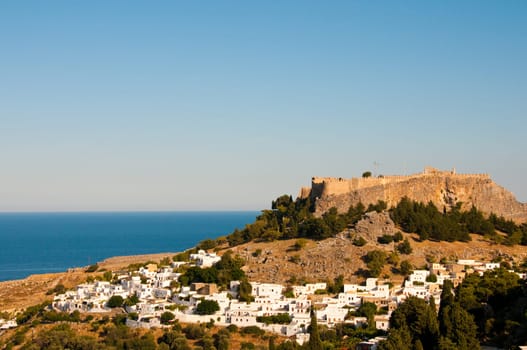 Greek Tourism in Rhodes island white village
