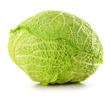 Fresh cabbage isolated on white