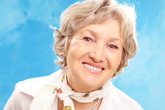 Portrait of stylish woman looking at camera