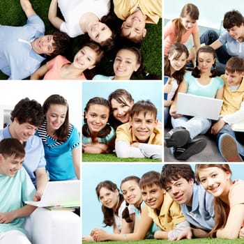 Collage of a group of teenagers