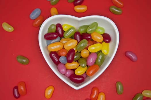 Heart bowl with sweets