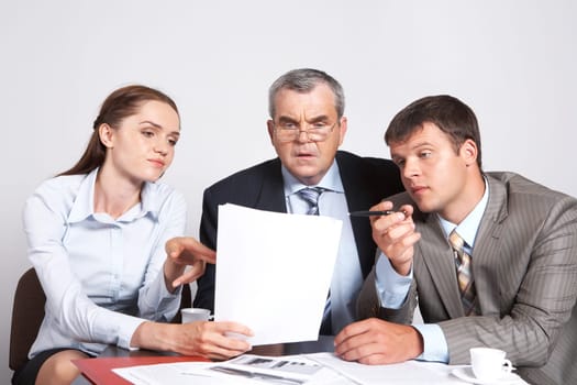 Team of businesspeople planning a new project in the office