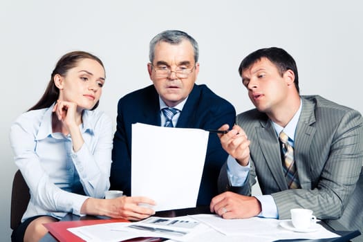 Team of businesspeople planning a new project in the office