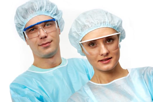 Portraits of two young clinicians