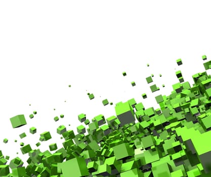 3D - Background - Flying Dice Blue 02