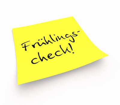 Sticky notes - spring check!