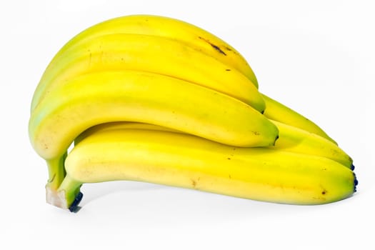 Ripe bananas on a white background vector