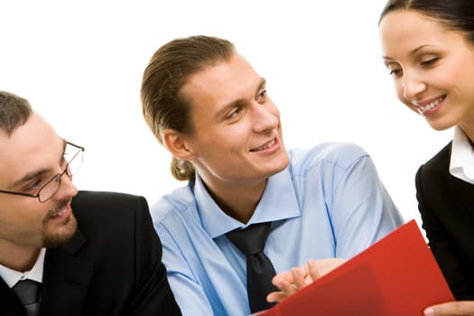 Image of business people communicating with each other