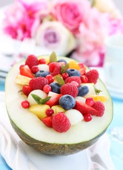 Summer snack - Melon fruit salad