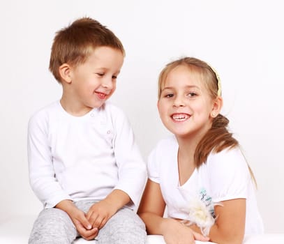 Portrait of cute kids having a fun