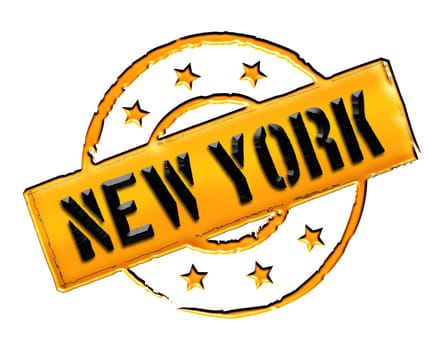Sign and stamp for your presentation, for websites and many more named NEW YORK