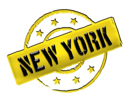 Sign and stamp for your presentation, for websites and many more named NEW YORK