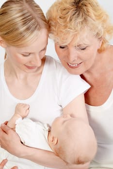 Portrait of grandmother, mother and little daughter