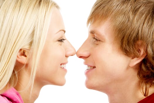 Image of lovely couple face to face