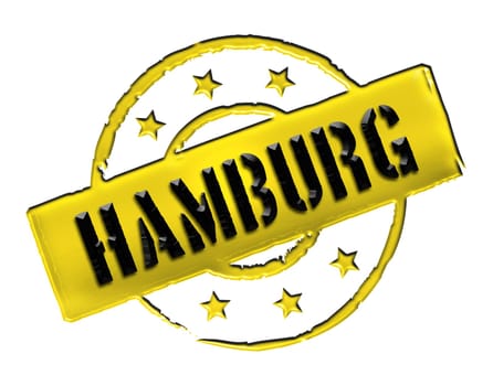 Sign and stamp for your presentation, for websites and many more named HAMBURG