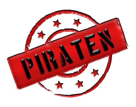 Sign and stamp for your presentation, for websites and many more named Piraten