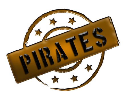 Sign and stamp for your presentation, for websites and many more named Piraten