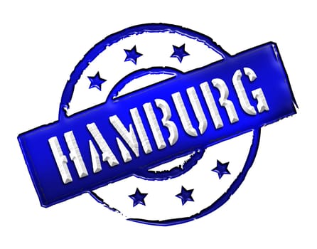Sign and stamp for your presentation, for websites and many more named HAMBURG