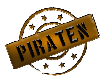 Sign and stamp for your presentation, for websites and many more named Piraten