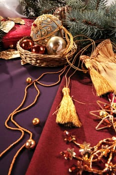 Image of elegant simple christmas objects