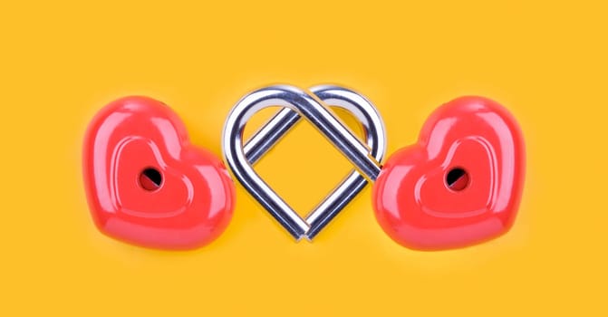 Image of two reds locks connected together