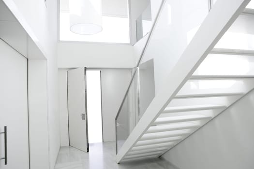 Home interior stair white architecture lobby house decoration