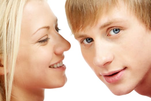 Loving couple looking at each other with affection