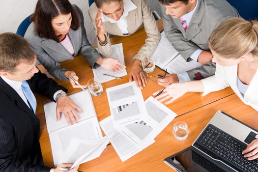 Portrait of businesspeople planning project it meeting