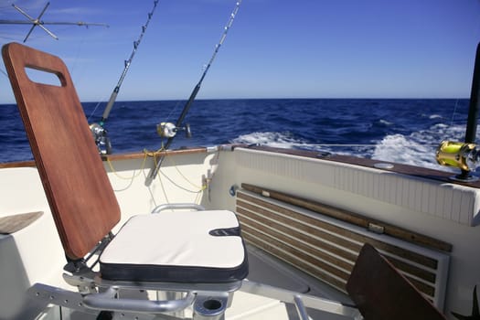 Big game boat wooden fishing chair for tuna wahoo and marlin