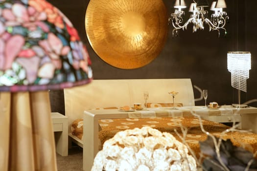 Asian modern bedroom breakfast table luxury interior design