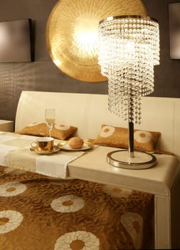 Asian modern bedroom breakfast table luxury interior design
