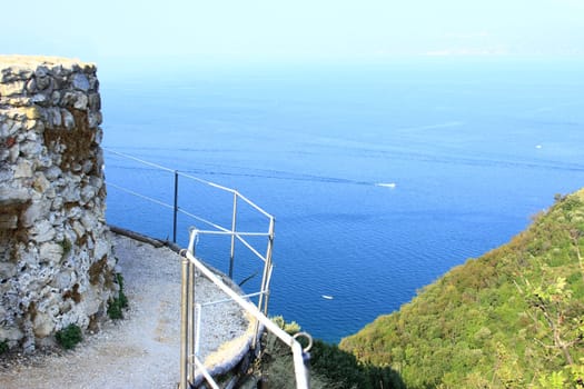 View of Lake Garda from the Rocca di Manerba,Manerba del Garda,Italy