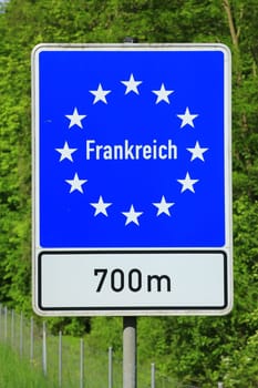 Shields on the border between Germany and France