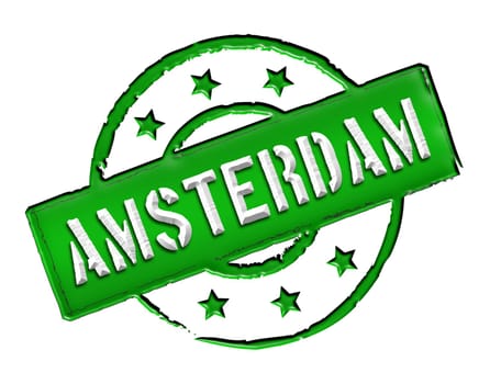 Sign and stamp for your presentation, for websites and many more named Amsterdam