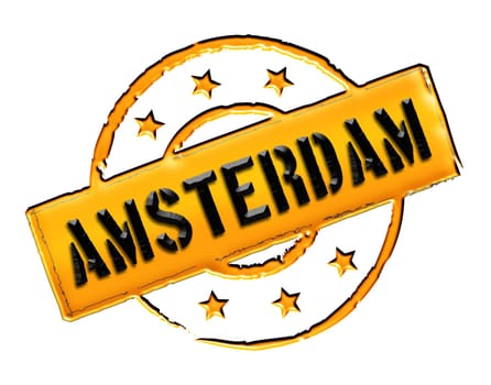 Sign and stamp for your presentation, for websites and many more named Amsterdam