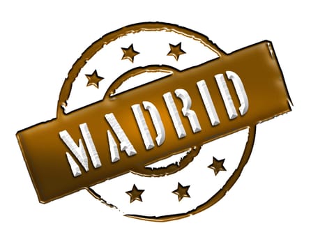 Sign and stamp for your presentation, for websites and many more named Madrid